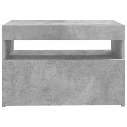 Meuble TV vidaXL avec lumières LED gris béton 60x35x40 cm
