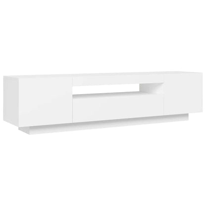 Meuble TV vidaXL avec lumières LED Blanc 160x35x40 cm