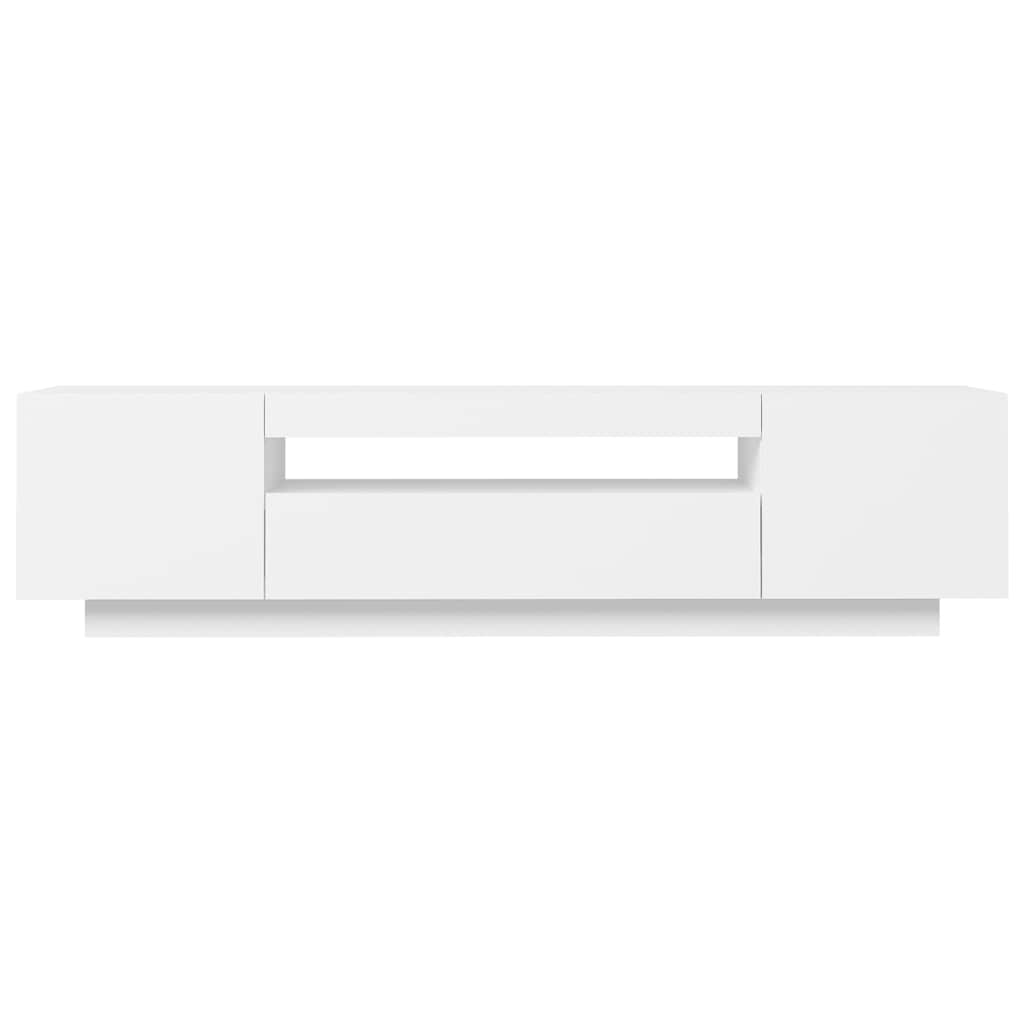 Meuble TV vidaXL avec lumières LED Blanc 160x35x40 cm
