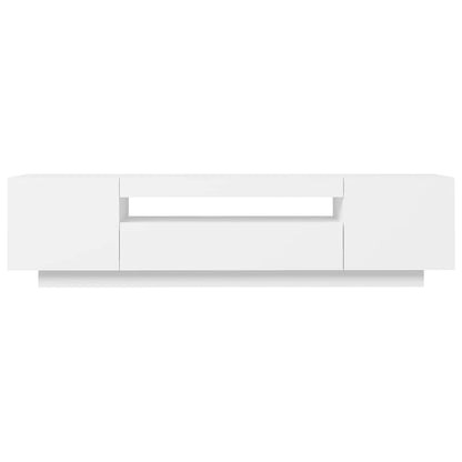 Meuble TV vidaXL avec lumières LED Blanc 160x35x40 cm