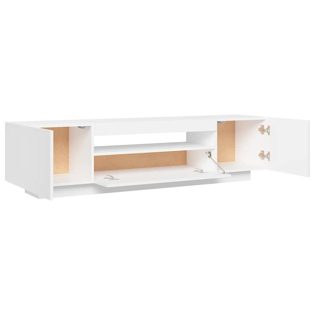 Meuble TV vidaXL avec lumières LED Blanc 160x35x40 cm