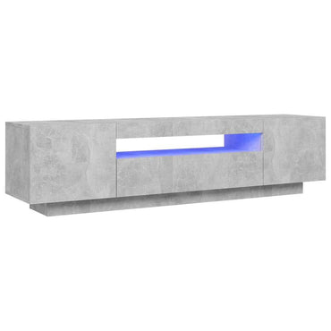 Meuble TV vidaXL avec éclairage LED Gris béton 160x35x40 cm