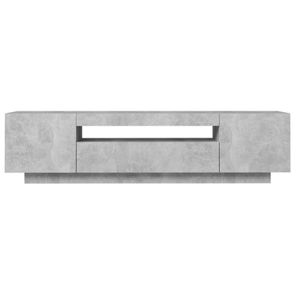 Meuble TV vidaXL avec éclairage LED Gris béton 160x35x40 cm