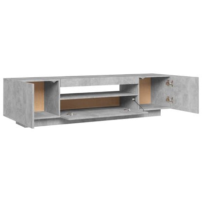 Meuble TV vidaXL avec éclairage LED Gris béton 160x35x40 cm