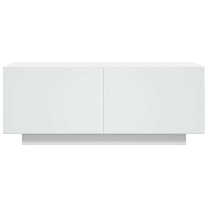 vidaXL Meuble TV blanc 100x35x40 cm aggloméré
