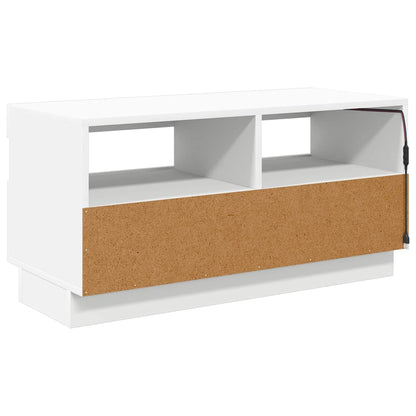 vidaXL Meuble TV avec lumières LED Blanc 80x35x40 cm