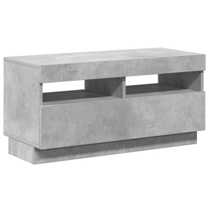 Meuble TV vidaXL avec éclairage LED Gris béton 80x35x40 cm