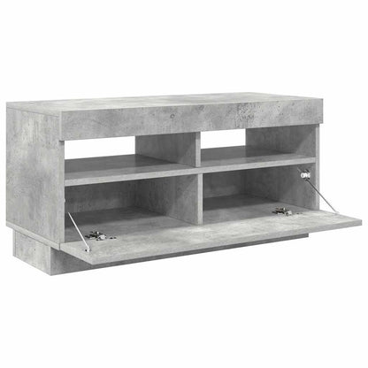 Meuble TV vidaXL avec éclairage LED Gris béton 80x35x40 cm