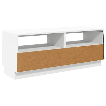 Meuble TV vidaXL avec lumières LED Blanc 100x35x40 cm