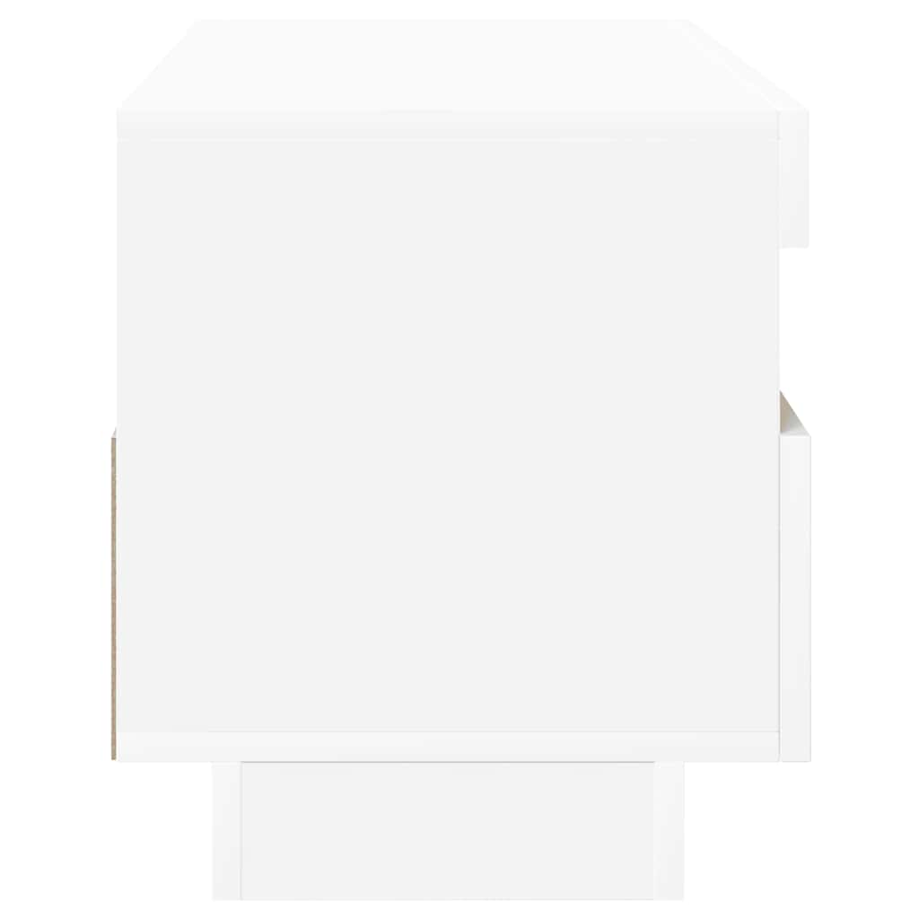 Meuble TV vidaXL avec lumières LED Blanc 100x35x40 cm