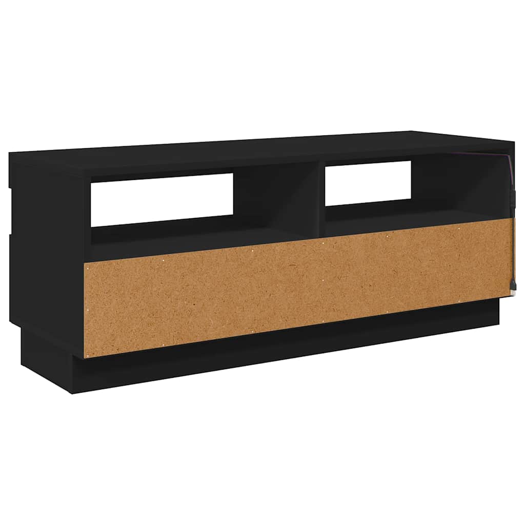 Meuble TV vidaXL avec lumières LED noir 100x35x40 cm