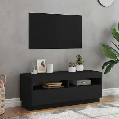 Meuble TV vidaXL avec lumières LED noir 100x35x40 cm
