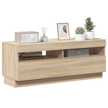 Meuble TV vidaXL avec lumières LED chêne Sonoma 100x35x40 cm