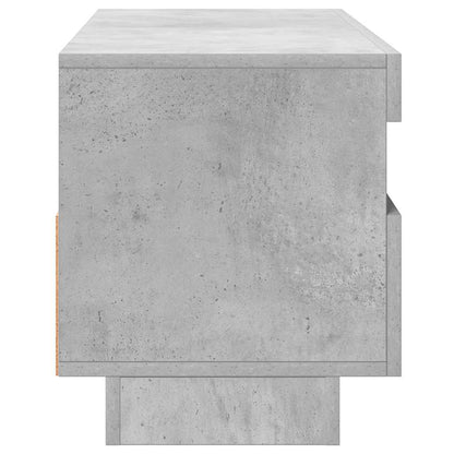 vidaXL Meuble TV avec lumières LED Gris béton 100x35x40 cm