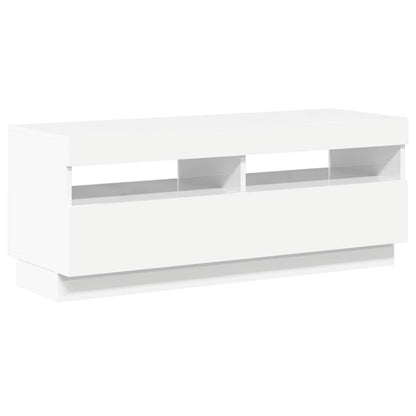 Meuble TV vidaXL avec lumières LED blanc brillant 100x35x40 cm