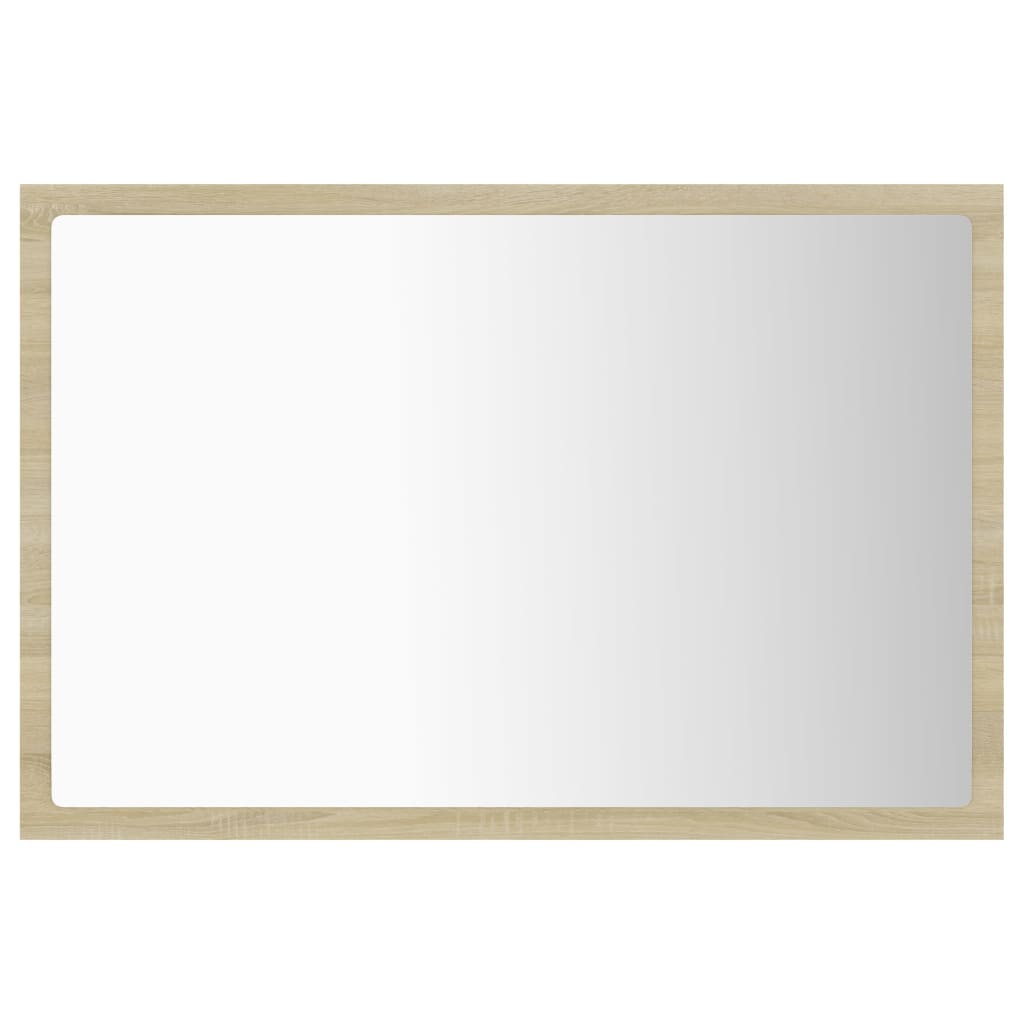 LED-Badspiegel Sonoma-Eiche 60x8,5x37 cm Acryl