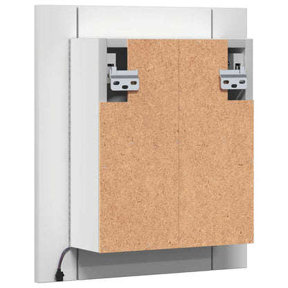 LED-Bad-Spiegelschrank Weiß 40x12x45 cm Acryl