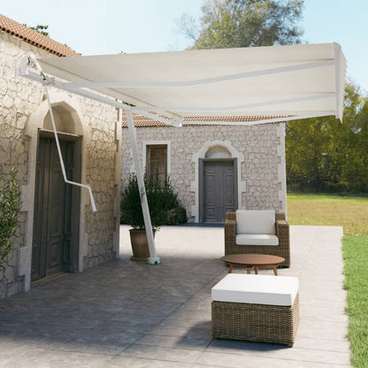 vidaXL Stützen für Markisen Weiß 600x245 cm Eisen