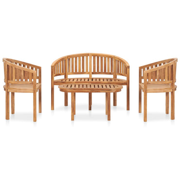 vidaXL Salon de jardin 4 pcs Bois de teck massif