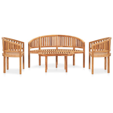 vidaXL 4-tlg. Garten-Lounge-Set Massivholz Teak