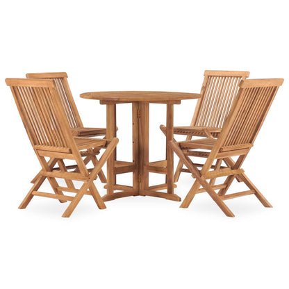 vidaXL 5-tlg. Garten-Essgruppe Klappbar Massivholz Teak