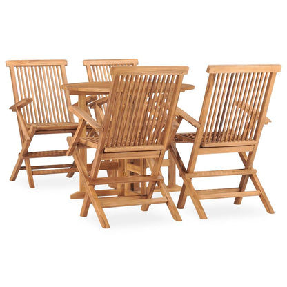 vidaXL Ensemble de salle à manger de jardin pliable 5 pcs Bois de teck massif