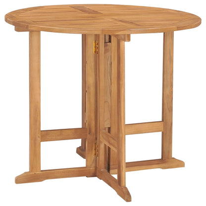 vidaXL Ensemble de salle à manger de jardin pliable 5 pcs Bois de teck massif