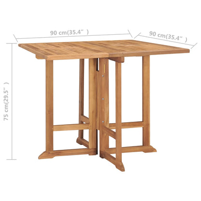 vidaXL Ensemble de salle à manger de jardin pliable 5 pièces en bois de teck massif
