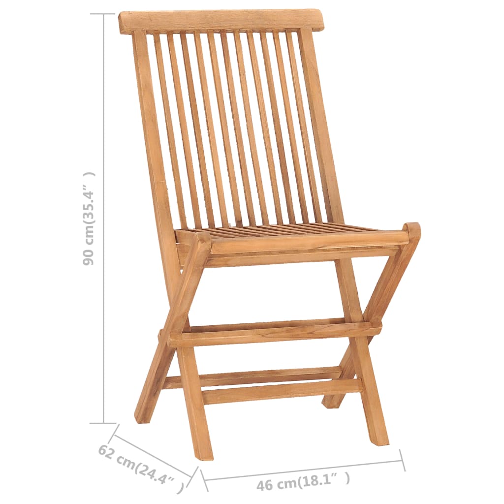 vidaXL Ensemble de salle à manger de jardin pliable 5 pièces en bois de teck massif