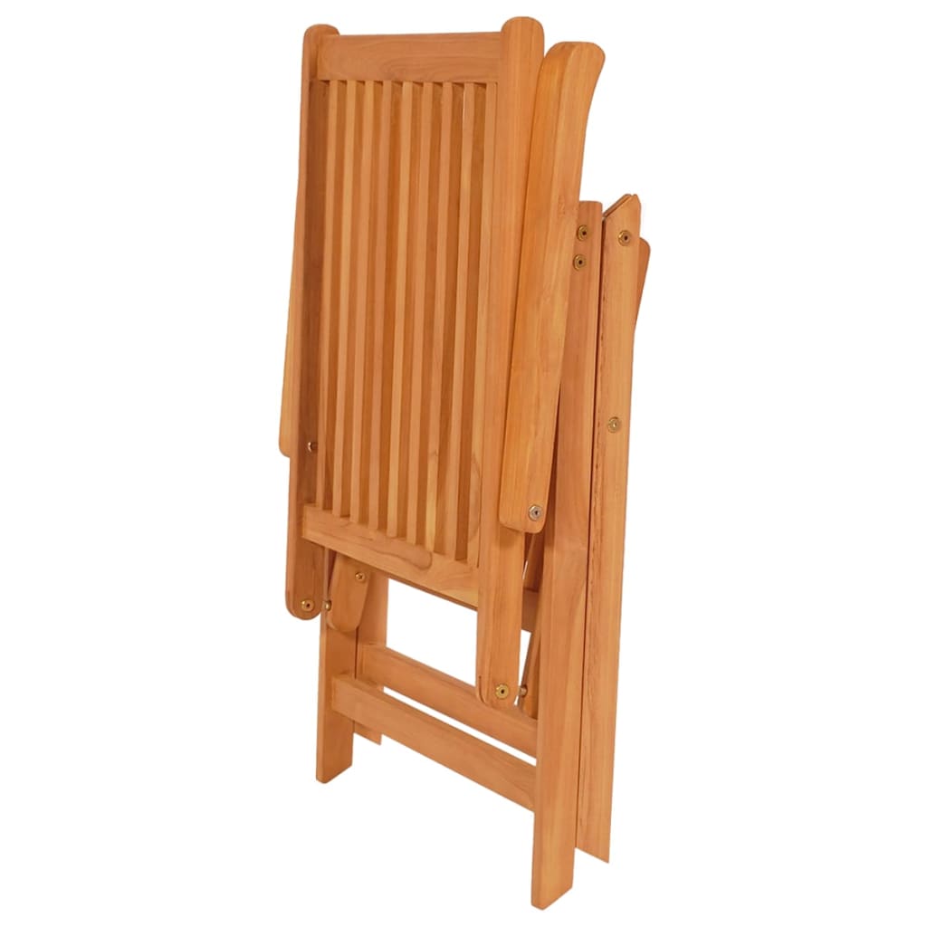 vidaXL 5-tlg. Garten-Essgruppe Massivholz Teak