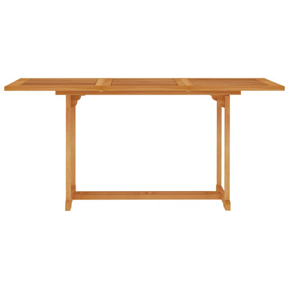 vidaXL 5-tlg. Garten-Essgruppe mit Grauen Kissen Massivholz Teak