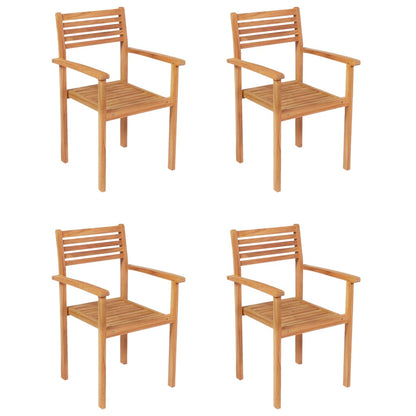 vidaXL 5-tlg. Garten-Essgruppe Massivholz Teak