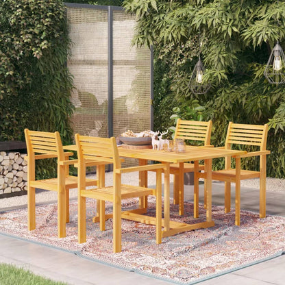 vidaXL 5-tlg. Garten-Essgruppe Massivholz Teak