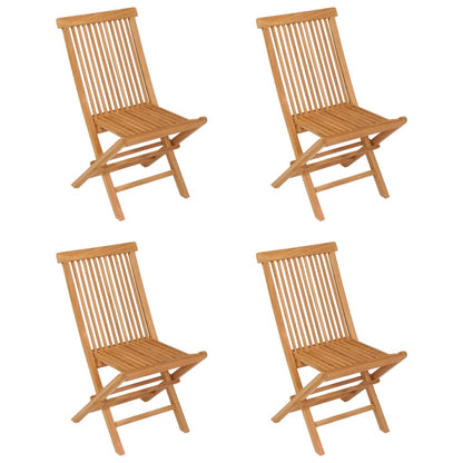 vidaXL 5-tlg. Garten-Essgruppe Massivholz Teak