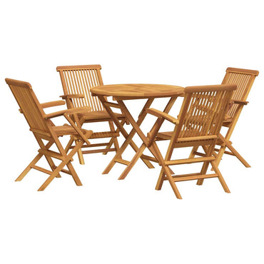 vidaXL 5-tlg. Garten-Essgruppe Massivholz Teak