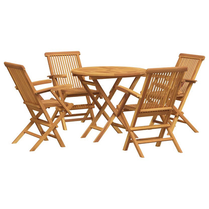 vidaXL Ensemble de salle à manger de jardin 5 pcs en teck massif
