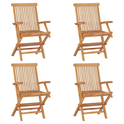 vidaXL Ensemble de salle à manger de jardin 5 pcs en teck massif