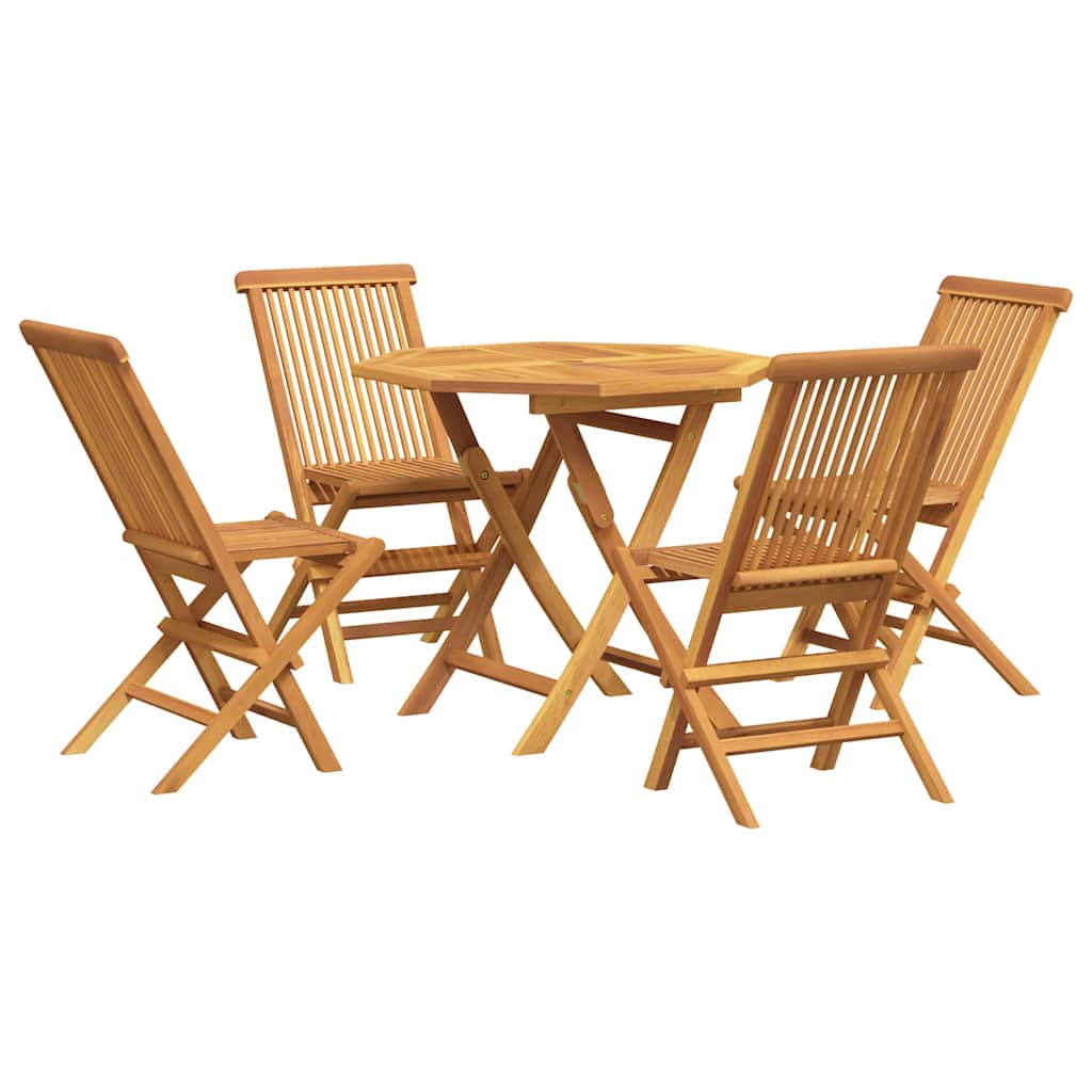 vidaXL Ensemble de salle à manger de jardin 5 pcs en teck massif