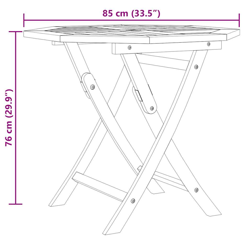 vidaXL Ensemble de salle à manger de jardin 5 pcs en teck massif