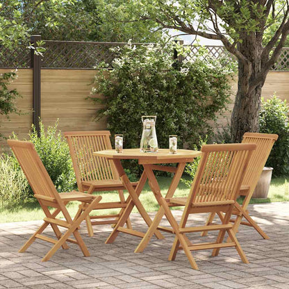 vidaXL Ensemble de salle à manger de jardin 5 pcs en teck massif
