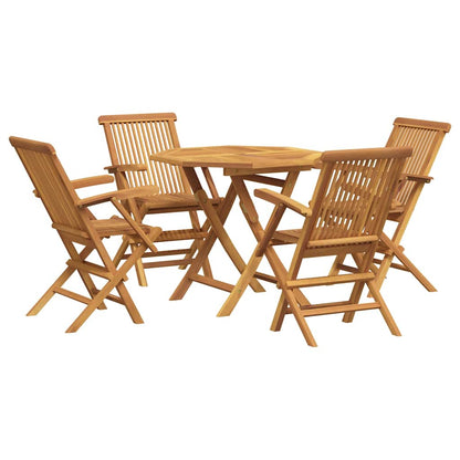 vidaXL Ensemble de salle à manger de jardin 5 pcs en teck massif