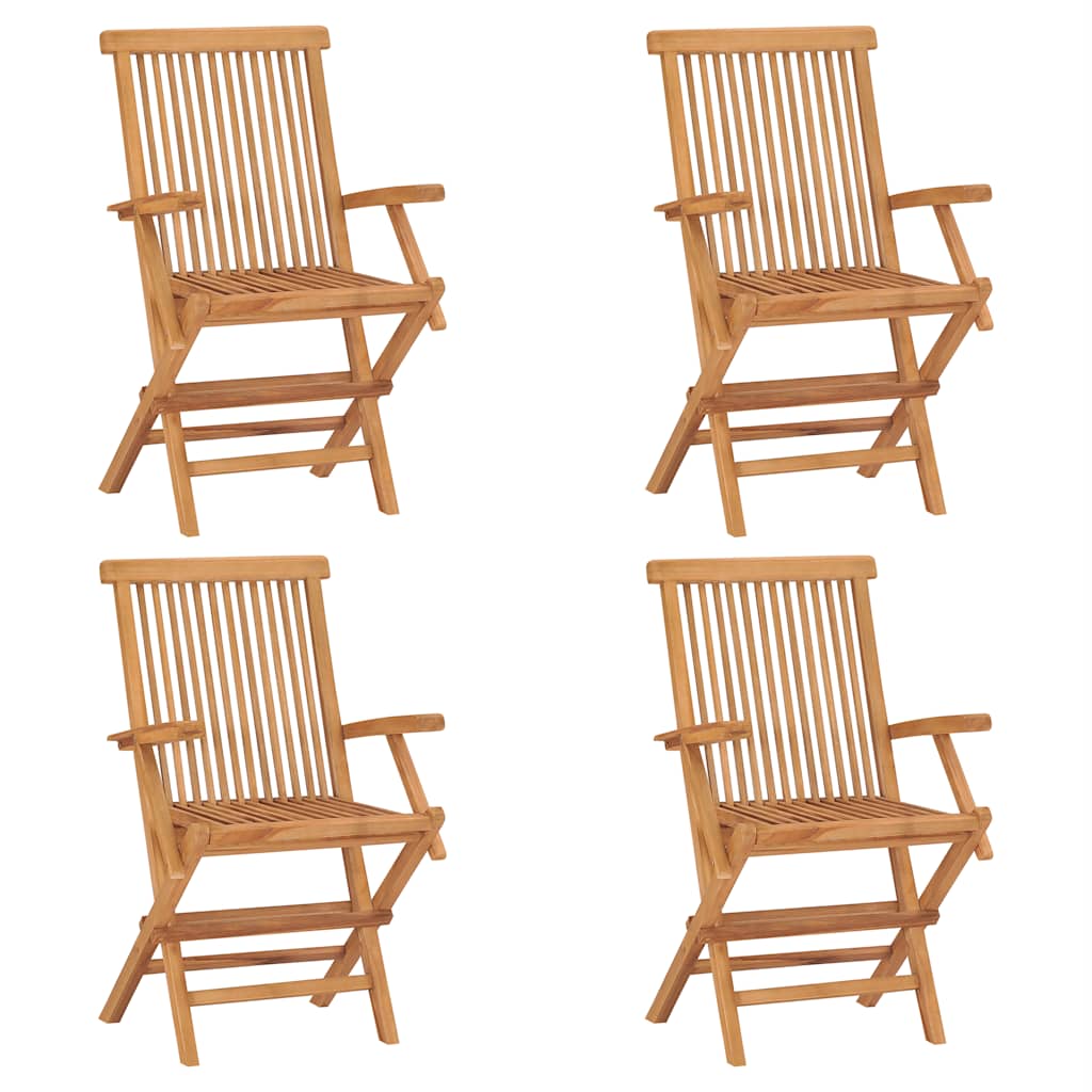 vidaXL Ensemble de salle à manger de jardin 5 pcs en teck massif