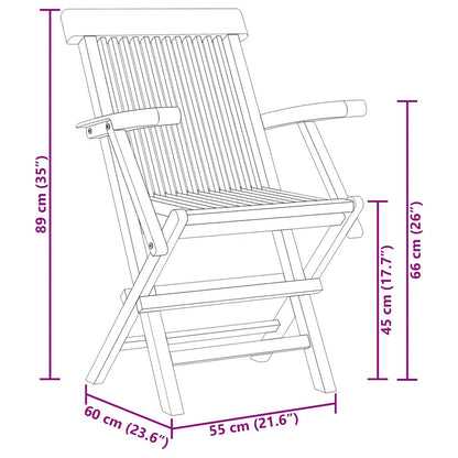 vidaXL Ensemble de salle à manger de jardin 5 pcs en teck massif
