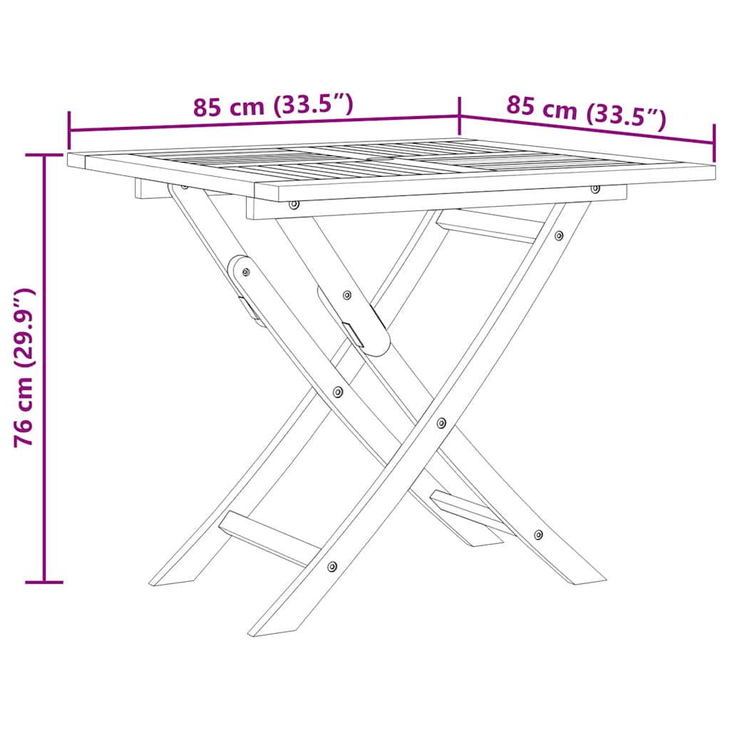 vidaXL Ensemble de salle à manger de jardin 5 pcs en teck massif