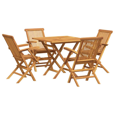 vidaXL 5-tlg. Garten-Essgruppe Massivholz Teak
