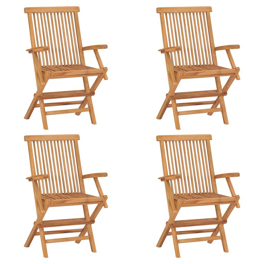 vidaXL Ensemble de salle à manger de jardin 5 pcs en teck massif