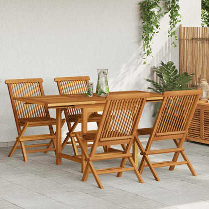 vidaXL Ensemble de salle à manger de jardin 5 pcs en teck massif