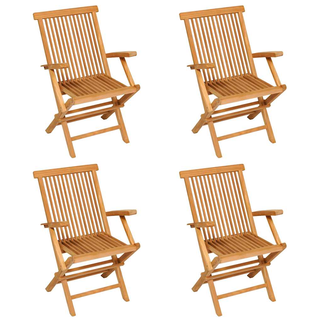 vidaXL Ensemble de salle à manger de jardin 5 pcs en teck massif