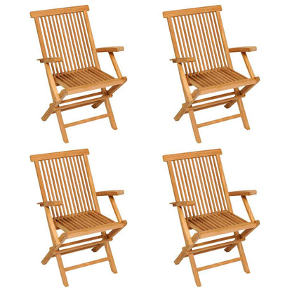 vidaXL Ensemble de salle à manger de jardin 5 pcs en teck massif