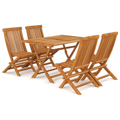 vidaXL Ensemble de salle à manger de jardin 5 pcs en teck massif